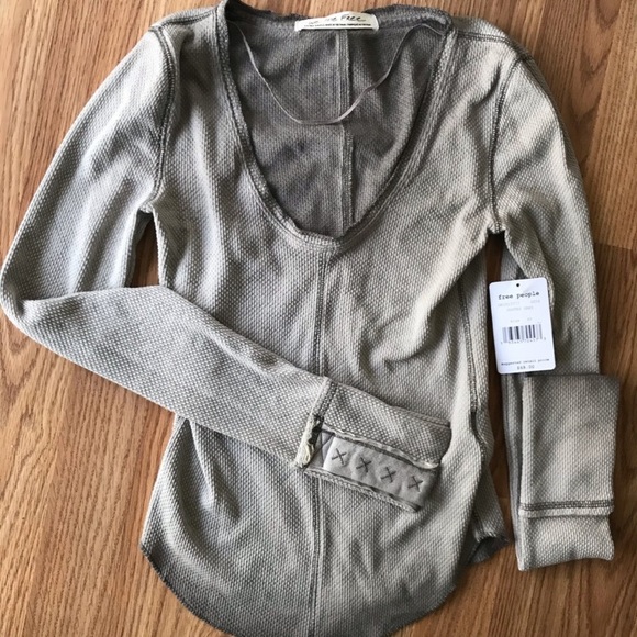 Free People Tops - Free People Dark Side Scoop Neck Thermal XS